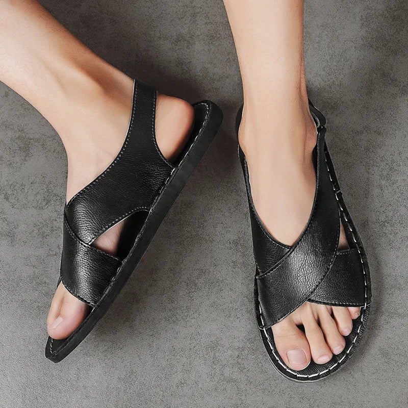 Monaco Genuine Leather Sandals - Image 6