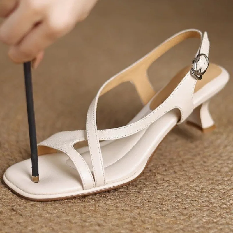 Savina Leather Heels - Image 8